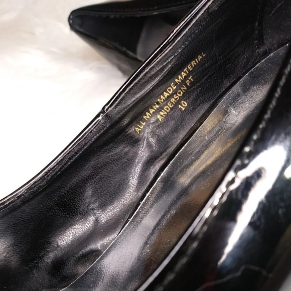 Women’s Heels Red Circle Black Pointy Pumps 10M - Picture 8 of 15